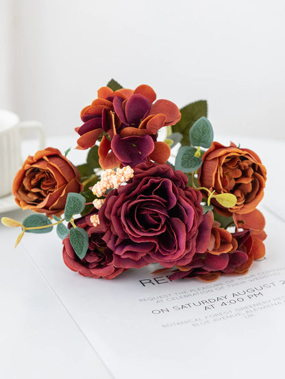 Vintage Silk Rose & Peony Bouquets