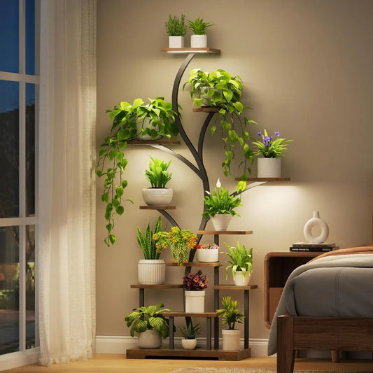 Stand with LED Grow Lights